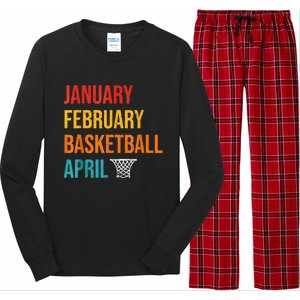 January February Basketball April Madness College Long Sleeve Pajama Set