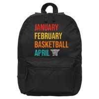 January February Basketball April Madness College 16 in Basic Backpack