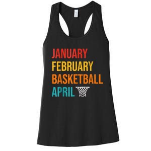 January February Basketball April Madness College Women's Racerback Tank