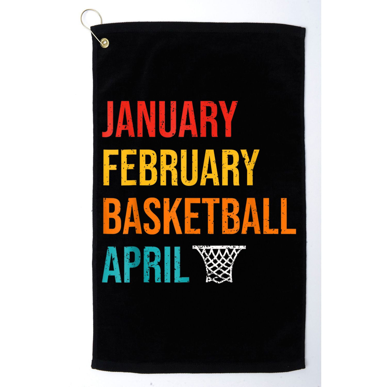 January February Basketball April Madness College Golf Towel