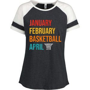 January February Basketball April Madness College Enza Ladies Jersey Colorblock Tee