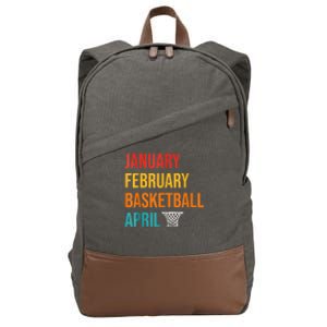 January February Basketball April Madness College Cotton Canvas Backpack