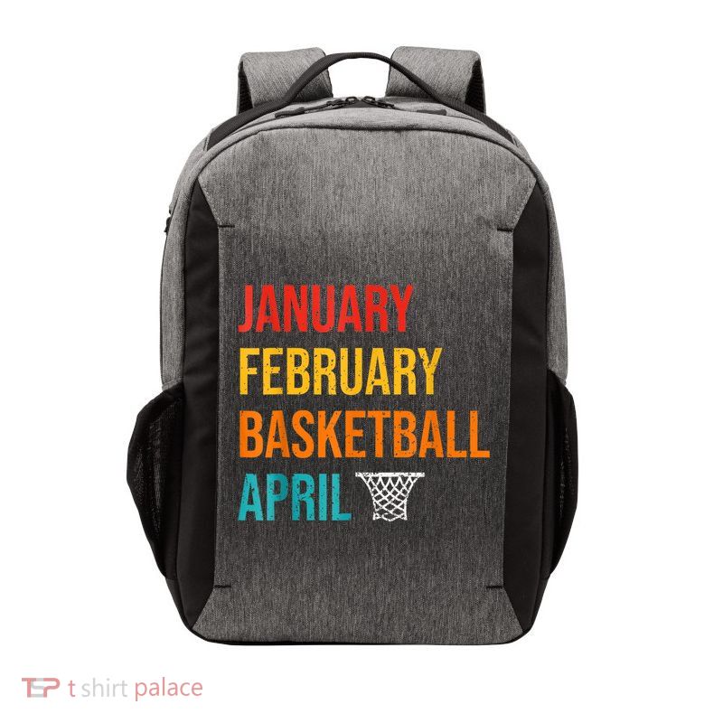 January February Basketball April Madness College Vector Backpack