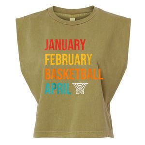 January February Basketball April Madness College Garment-Dyed Women's Muscle Tee