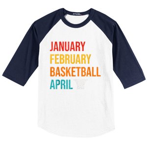 January February Basketball April Madness College Baseball Sleeve Shirt