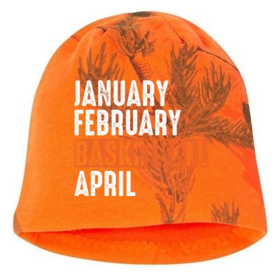 January February Basketball April Funny Vintage Kati - Camo Knit Beanie