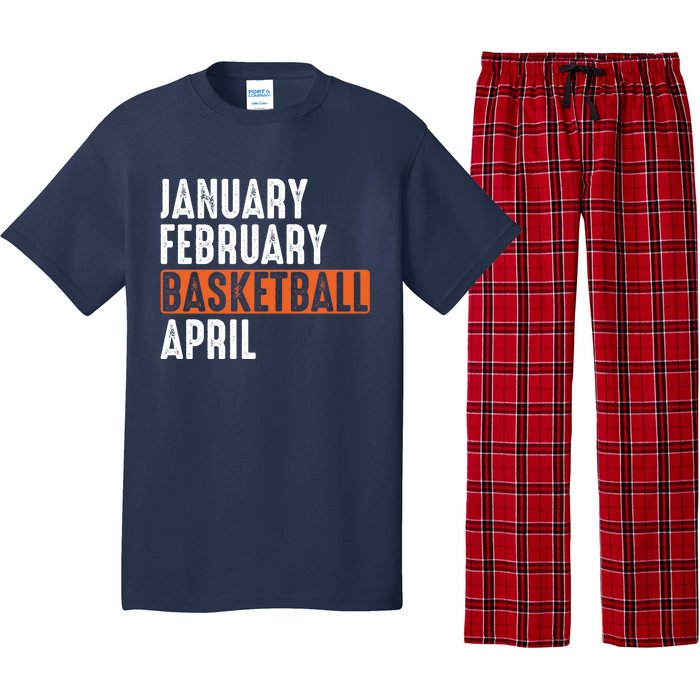 January February Basketball April Funny Vintage Pajama Set