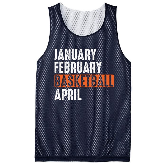 January February Basketball April Funny Vintage Mesh Reversible Basketball Jersey Tank