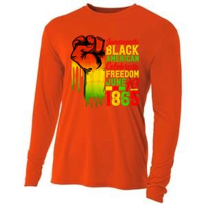 Juneteenth Fist Black Celebrate Black Freedom 1865 Cute Gift Cooling Performance Long Sleeve Crew