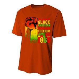 Juneteenth Fist Black Celebrate Black Freedom 1865 Cute Gift Performance Sprint T-Shirt