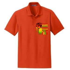 Juneteenth Fist Black Celebrate Black Freedom 1865 Cute Gift Dry Zone Grid Polo