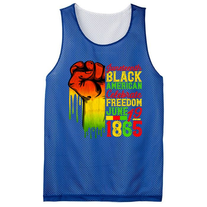 Juneteenth Fist Black Celebrate Black Freedom 1865 Cute Gift Mesh Reversible Basketball Jersey Tank