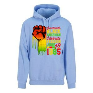 Juneteenth Fist Black Celebrate Black Freedom 1865 Cute Gift Unisex Surf Hoodie