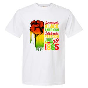 Juneteenth Fist Black Celebrate Black Freedom 1865 Cute Gift Garment-Dyed Heavyweight T-Shirt