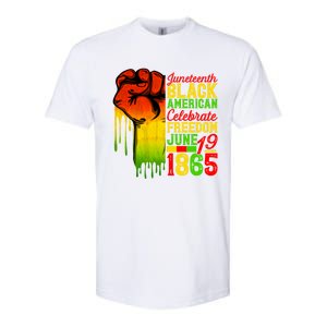 Juneteenth Fist Black Celebrate Black Freedom 1865 Cute Gift Softstyle CVC T-Shirt