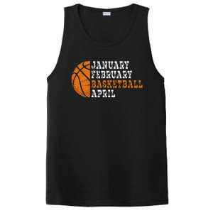 January February Basketball April Funny Basketball PosiCharge Competitor Tank