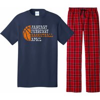 January February Basketball April Funny Basketball Pajama Set