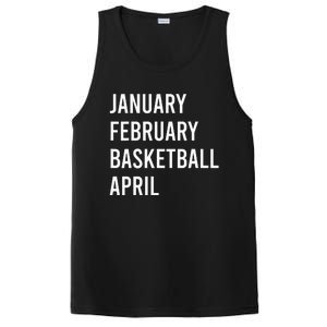 January February Basketball April Funny Basketball Season PosiCharge Competitor Tank