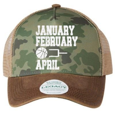 January February Basketball April Funny Basketball Team Legacy Tie Dye Trucker Hat