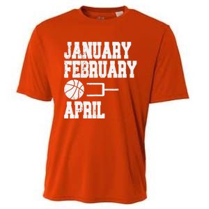 January February Basketball April Funny Basketball Team Cooling Performance Crew T-Shirt