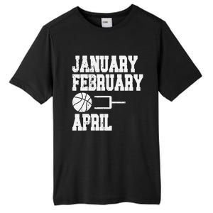 January February Basketball April Funny Basketball Team Tall Fusion ChromaSoft Performance T-Shirt