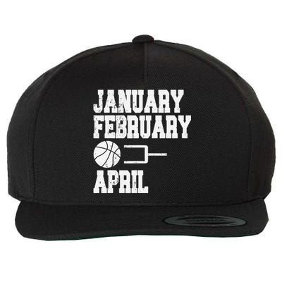 January February Basketball April Funny Basketball Team Wool Snapback Cap