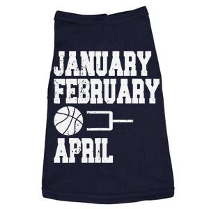 January February Basketball April Funny Basketball Team Doggie Tank