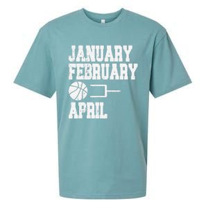 January February Basketball April Funny Basketball Team Sueded Cloud Jersey T-Shirt