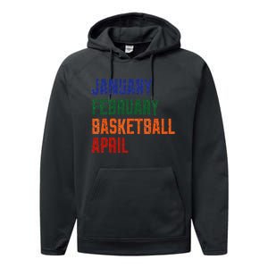 January February Basketball April Performance Fleece Hoodie