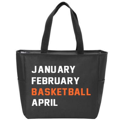 January February Basketball April College Basketball Fan Zip Tote Bag