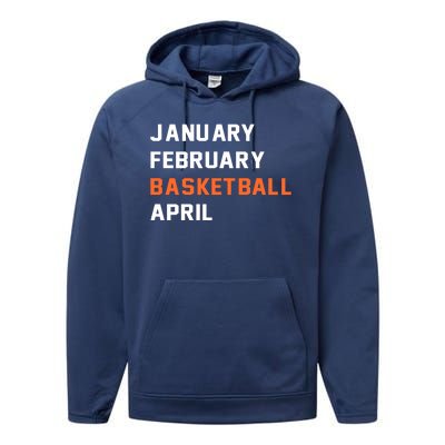 January February Basketball April College Basketball Fan Performance Fleece Hoodie