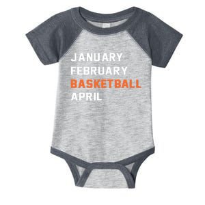 January February Basketball April College Basketball Fan Infant Baby Jersey Bodysuit