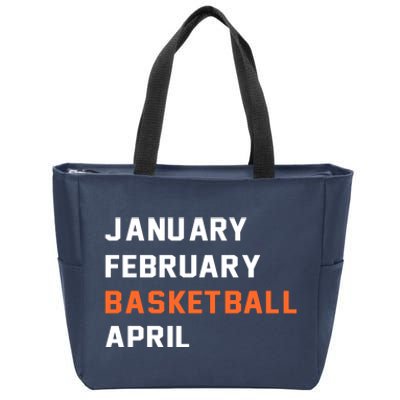 January February Basketball April College Basketball Fan Zip Tote Bag