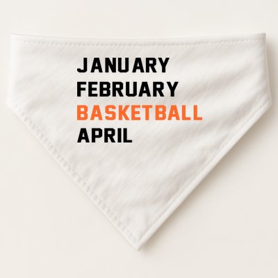 January February Basketball April College Basketball Fan USA-Made Doggie Bandana