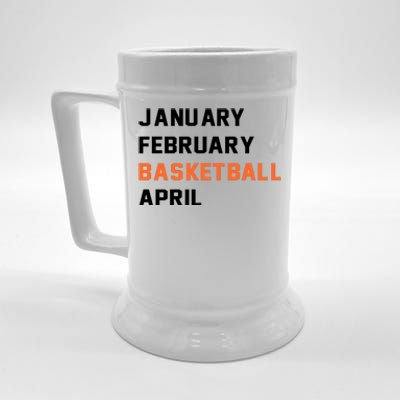 January February Basketball April College Basketball Fan Beer Stein