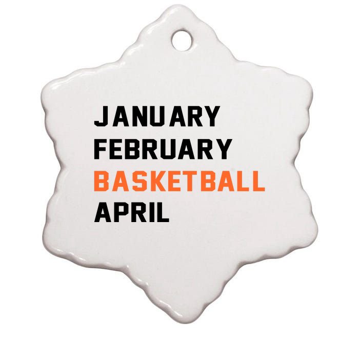 January February Basketball April College Basketball Fan Ceramic Star Ornament