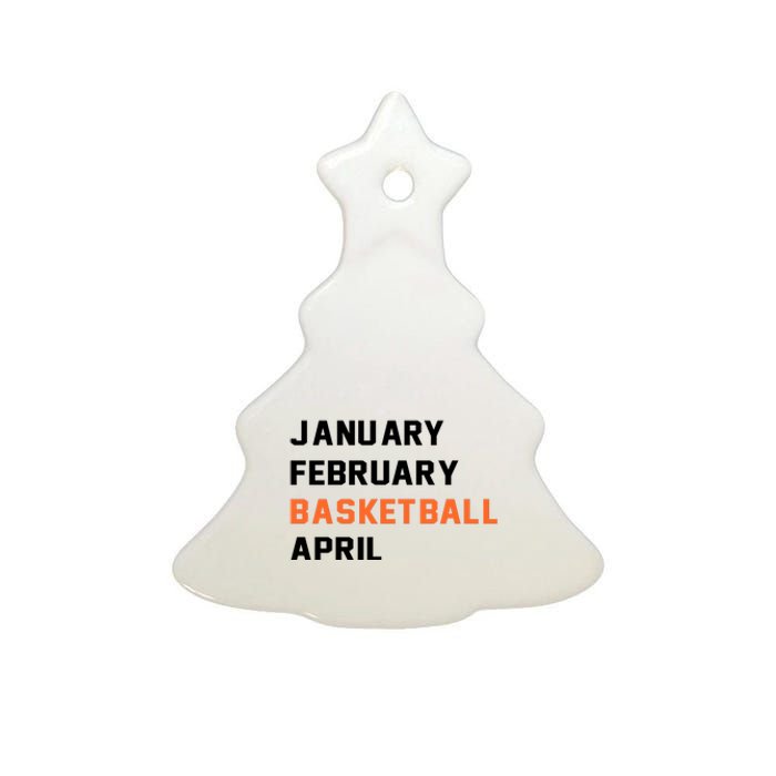 January February Basketball April College Basketball Fan Ceramic Tree Ornament