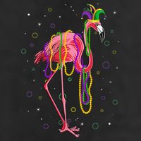 Jester Flamingo & Beads Mardi Gras Fat Tuesday Parade Adult Drive Performance Visor