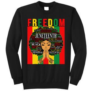 Juneteenth Free Black Melanin Queen Natural Afro Hair Sweatshirt