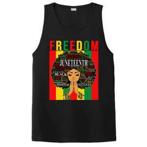 Juneteenth Free Black Melanin Queen Natural Afro Hair PosiCharge Competitor Tank