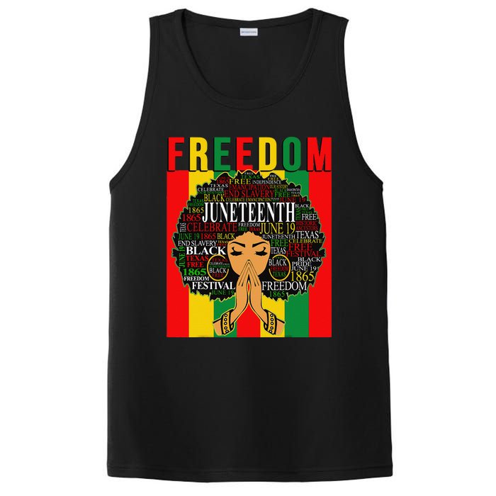 Juneteenth Free Black Melanin Queen Natural Afro Hair PosiCharge Competitor Tank