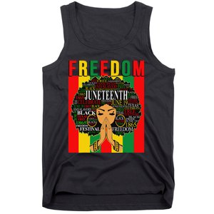 Juneteenth Free Black Melanin Queen Natural Afro Hair Tank Top