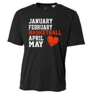 January February Basketball April Funny Apparel Cooling Performance Crew T-Shirt