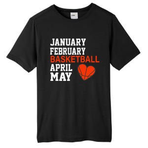 January February Basketball April Funny Apparel Tall Fusion ChromaSoft Performance T-Shirt