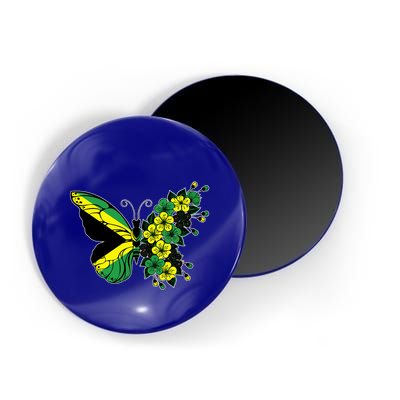 Jamaican Flag Butterfly Gift Jamaica Patriotic Great Gift Magnet