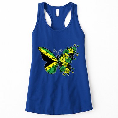 Jamaican Flag Butterfly Gift Jamaica Patriotic Great Gift Womens Tank Top