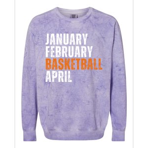 January February Basketball April Madness Colorblast Crewneck Sweatshirt