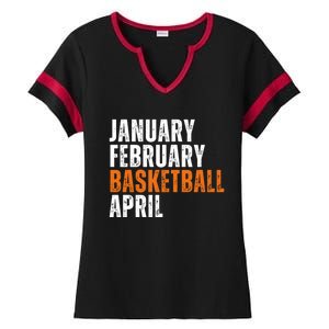 January February Basketball April Madness Ladies Halftime Notch Neck Tee