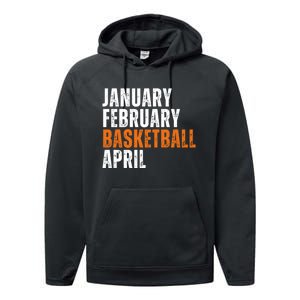 January February Basketball April Madness Performance Fleece Hoodie