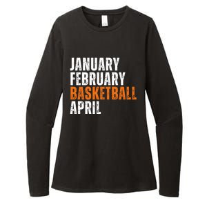 January February Basketball April Madness Womens CVC Long Sleeve Shirt